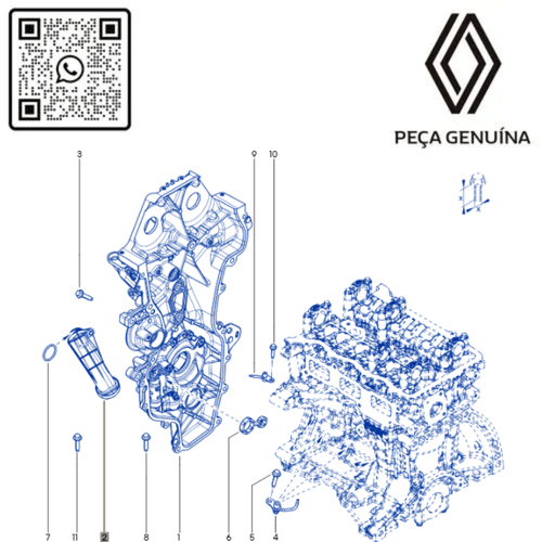 RN 01747R-O 150501747R PESCADOR DE OLEO MOT B4D 1.0 12V SAN IILOG IIKWID 3